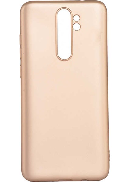 Xiaomi Redmi Note 8 Pro Kılıf Mat Premium Silikon Kılıf - Gold + Nano Ekran Koruyucu