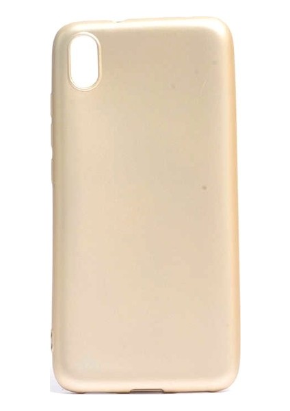 Xiaomi Redmi 7A Kılıf Mat Premium Silikon Kılıf - Gold + Nano Ekran Koruyucu