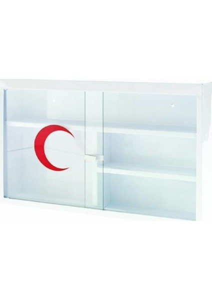 Ecza Dolabı Metal Kasa Kırılmaz Polikarbon Kapaklı Ece 46 x 28 x 10 cm