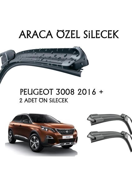 Peugeot 3008 Silecek Takımı Muz Tipi Ön 2016 +