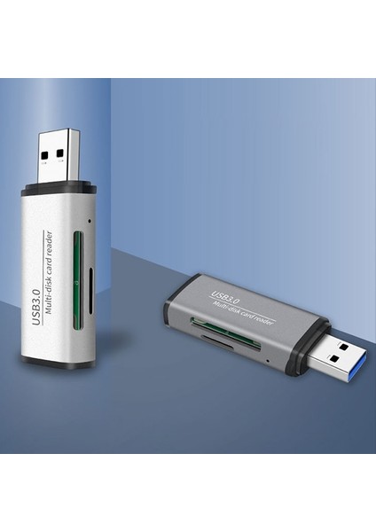 ADS-105 USB SD/TF Hafıza Kart Okuyucu - Gri