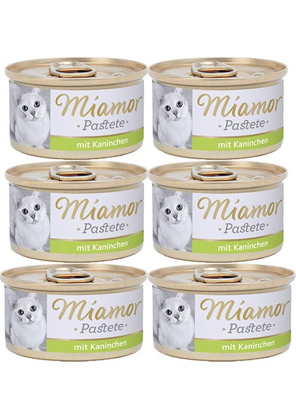 Pastete Tavşanlı 85 g Yetişkin Kedi Konserve Maması 6'lı Paket