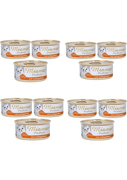 Pastete Ciğerli 85 g Yetişkin Kedi Konserve Maması 12'li Ekonomik Koli