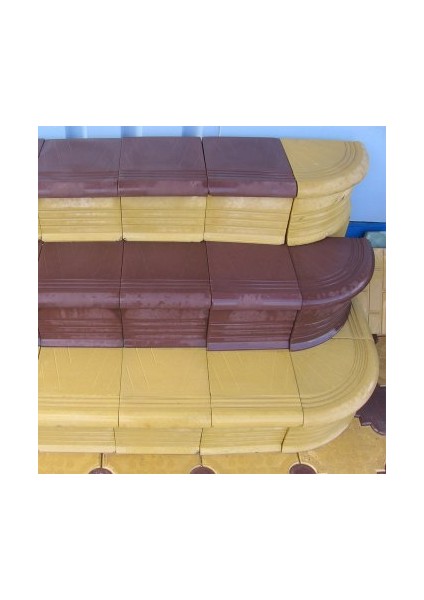 Sunpigment Dekoratif Plastik Taşı Kalıbı Basamak Üst Köşe (5 Adet)