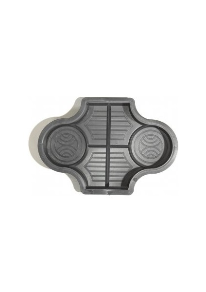 Dekoratif Plastik Parke Taşı Kalıbı Tekli Barok 2 Dikey Yarım 45 cm 10'lu