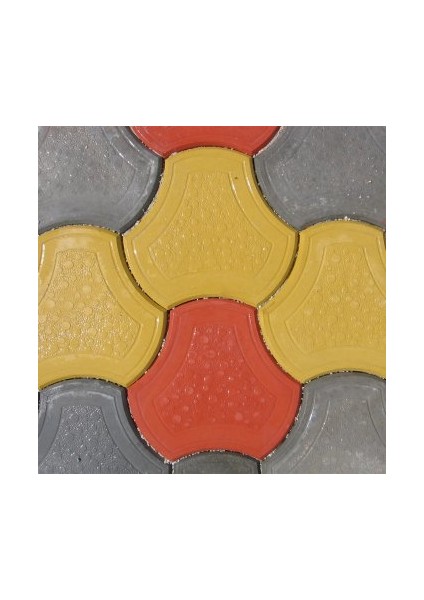 Dekoratif Plastik Parke Taşı Kalıbı Tekli Deniz Anası Yarım 45 cm 10'lu