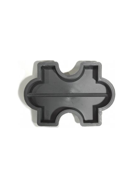 Dekoratif Plastik Parke Taşı Kalıbı Tekli Pazıl 1 Yatay Yarım 6 cm 10'lu