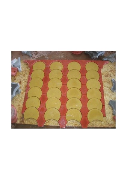 Dekoratif Plastik Yer Döşeme Parke Taşı Kalıbı Prizma Ara Parça 45 cm 10'lu modelleri