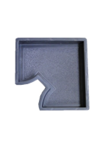 Dekoratif Plastik Yer Döşeme Parke Taşı Kalıbı Yıldız Çerçeve 45 cm 10'lu