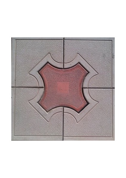 Dekoratif Plastik Yer Döşeme Parke Taşı Kalıbı Yıldız Çerçeve 45 cm 10'lu modelleri