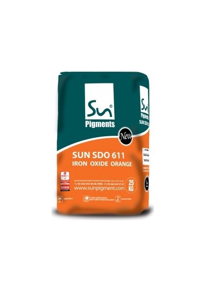 Demir Oksit Sun Sdo 611 Turuncu 25 kg