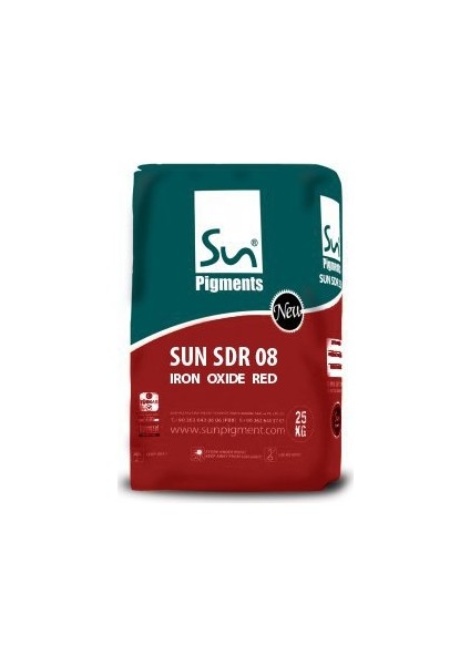 Demir Oksit Sun Sdr 08 Kırmızı 25 kg
