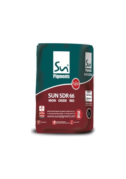 Demir Oksit Sun Sdr 66 Kırmızı 25 kg