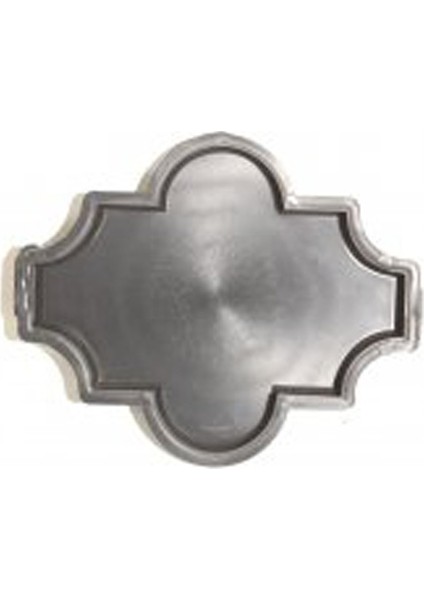 Dekoratif Plastik Parke Taşı Kalıbı Tekli Desensiz Yonca 6 cm 10'lu