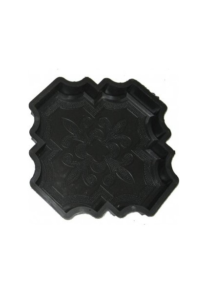 Dekoratif Plastik Yer Döşeme Parke Taşı Kalıbı Büyük Orkide 25 cm 10'lu