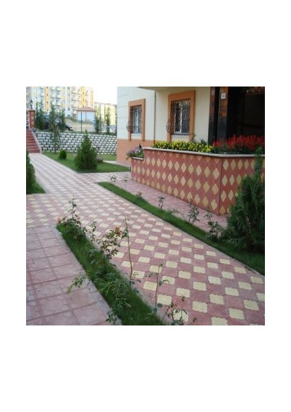 Dekoratif Plastik Yer Döşeme Parke Taşı Kalıbı Küçük Orkide 45 cm 10'lu modelleri