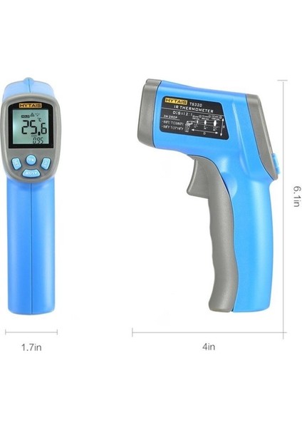 Temassız Dijital Lazer Termometre Yüksek Isı Sıcaklık Ölçer TS320
