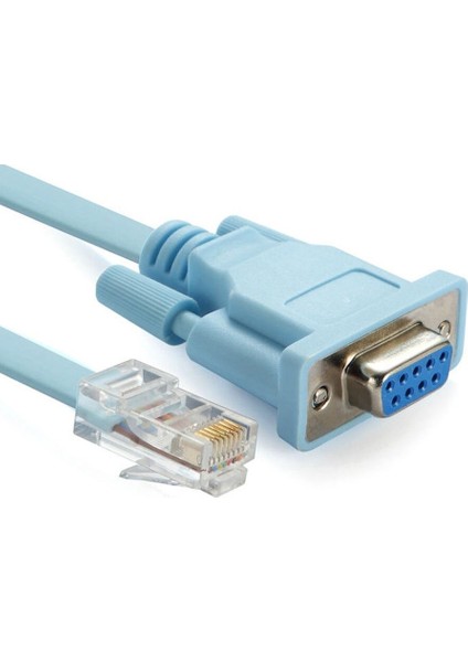 4335 RJ45 To RS232 9 Pin CAT5E 6 Çevirici Dönüştürücü Adaptör Ethernet Kablosu