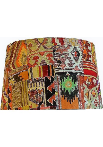 Beta Serisi Masif 3 Ayaklı Lambader Tripod Kilim Desen Açık Ceviz