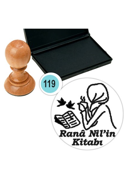Kişiye Özel Kitap Damgası Kitap Mührü Kaşe Kitap Mühür Özel Damga 119