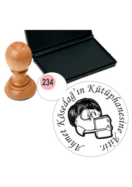 Kişiye Özel Kitap Damgası Kitap Mührü Kaşe Kitap Mühür Özel Damga 234
