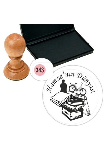 Kişiye Özel Kitap Damgası Kitap Mührü Kaşe Kitap Mühür Özel Damga 343