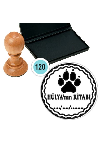 Kişiye Özel Kitap Damgası Kitap Mührü Kaşe Kitap Mühür Özel Damga 120
