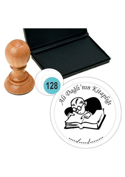 Kişiye Özel Kitap Damgası Kitap Mührü Kaşe Kitap Mühür Özel Damga 128