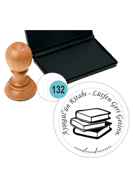 Kişiye Özel Kitap Damgası Kitap Mührü Kaşe Kitap Mühür Özel Damga 132