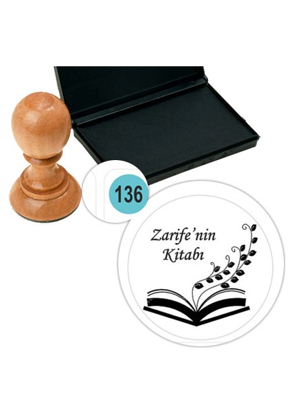 Kişiye Özel Kitap Damgası Kitap Mührü Kaşe Kitap Mühür Özel Damga 136