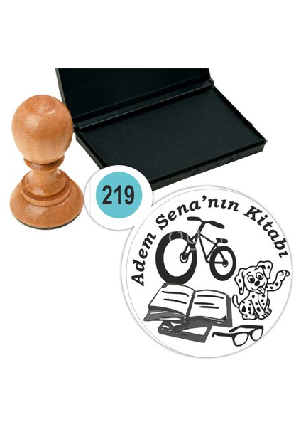 Kişiye Özel Kitap Damgası Kitap Mührü Kaşe Kitap Mühür Özel Damga 219