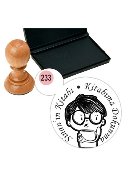 Kişiye Özel Kitap Damgası Kitap Mührü Kaşe Kitap Mühür Özel Damga 233