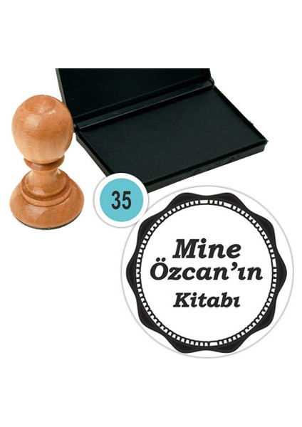 Kişiye Özel Kitap Damgası Kitap Mührü Kaşe Kitap Mühür Özel Damga 35