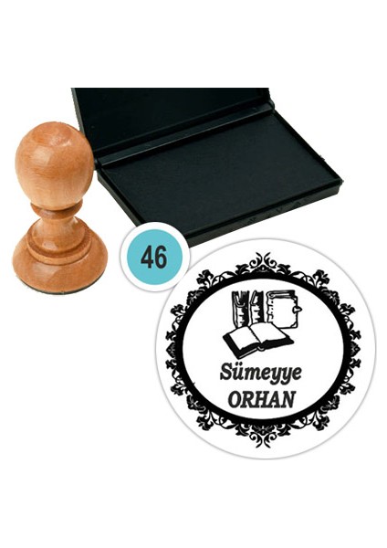 Kişiye Özel Kitap Damgası Kitap Mührü Kaşe Kitap Mühür Özel Damga 46