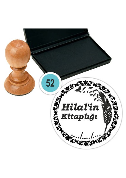 Kişiye Özel Kitap Damgası Kitap Mührü Kaşe Kitap Mühür Özel Damga 52