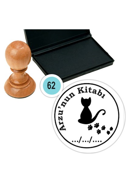 Kişiye Özel Kitap Damgası Kitap Mührü Kaşe Kitap Mühür Özel Damga 62