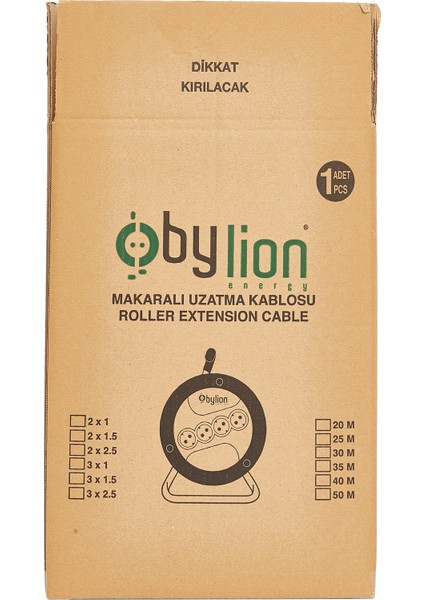 Makaralı Seyyar Uzatma Kablosu 3x1.5mm² 50 m Turuncu modelleri