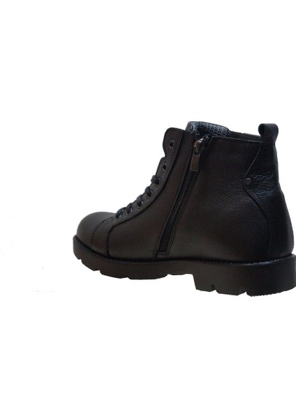Fermuarlı Deri Bot Erkek Bot M5635DS