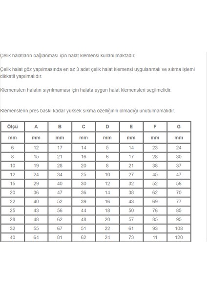 8 mm A Tipi Çelik Halat Klemensi 10 Adet