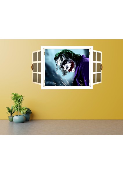 Kt Decoration Kt Decor 3D Pencereden Joker Manzarası Modern Duvar Sticker