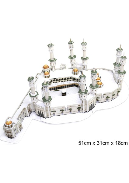 Mescidi Haram Kabe 3D Puzzle 3 Boyutlu  Mekke Cami