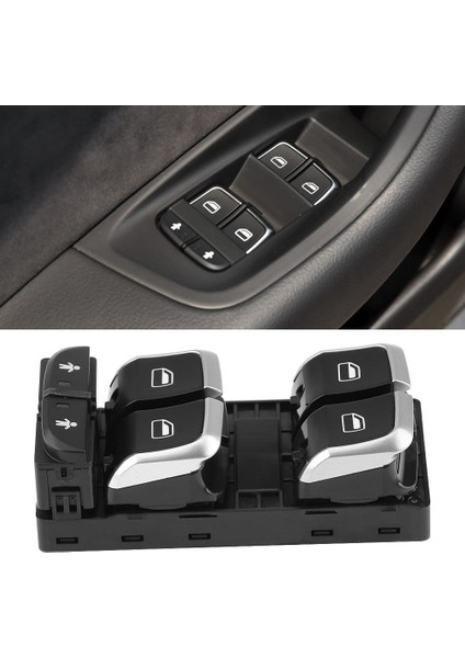 Audi A6 2011-2015 Cam Açma Düğmesi Dörtlü Krom