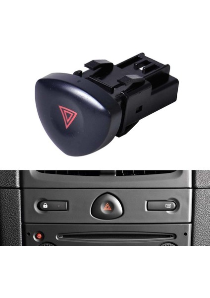 Renault Clio 2 2001-2006 Dörtlü Flaşör Düğmesi 4 Pin