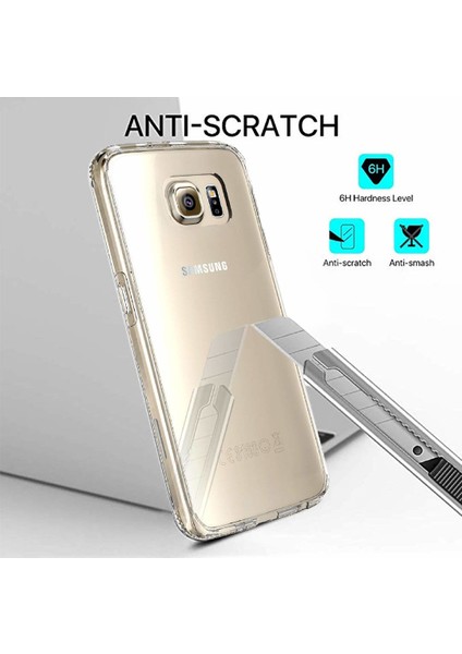 Galaxy S6 Kılıf A+ Şeffaf Lüx Süper Yumuşak 0.3mm Ince Slim Silikon