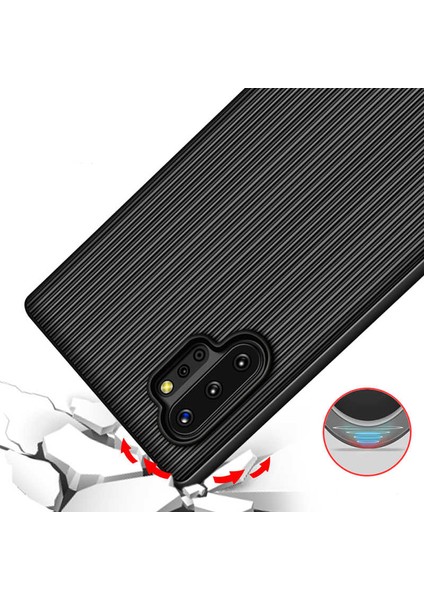 Case 4U Samsung Galaxy Note 10 Plus Kılıf Ultra Korumalı Lux Line Silikon Arka Kapak Koyu Pembe