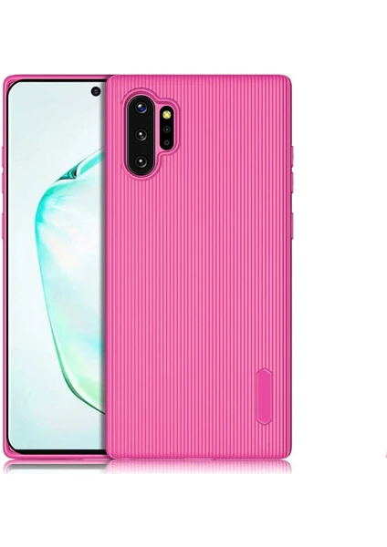 Case 4U Samsung Galaxy Note 10 Plus Kılıf Ultra Korumalı Lux Line Silikon Arka Kapak Koyu Pembe