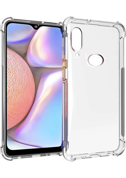 Case 4U Samsung Galaxy A10S Darbe Emici Silikon Kılıf Şeffaf