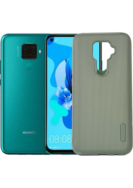 Case 4U Huawei Mate 30 Lite Kılıf Ultra Korumalı Lux Line Silikon Arka Kapak Yeşil