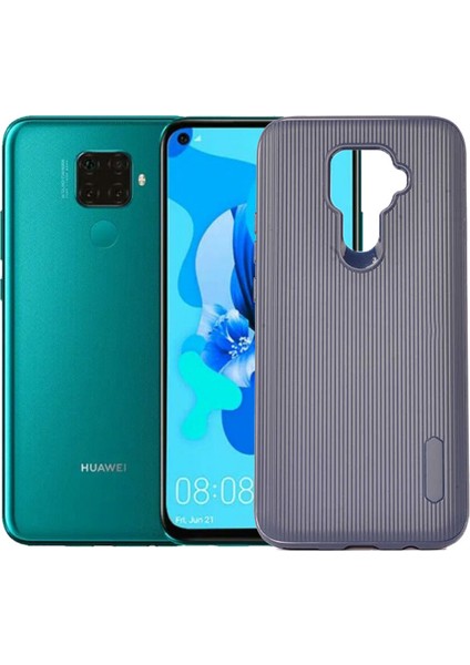 Huawei Mate 30 Lite Kılıf Ultra Korumalı Lux Line Silikon Arka Kapak Lacivert