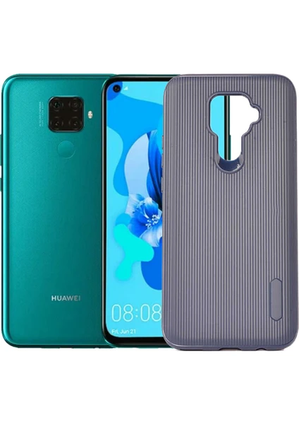 Case 4U Huawei Mate 30 Lite Kılıf Ultra Korumalı Lux Line Silikon Arka Kapak Lacivert